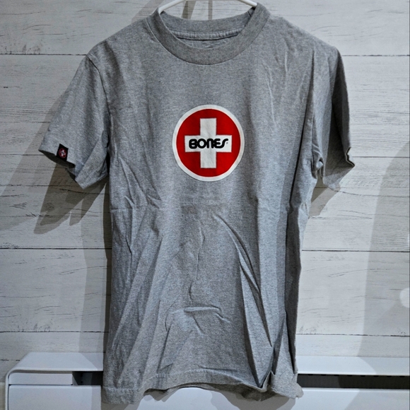 Bones Bearings skateboard shirt - Gray, Small - Picture 1 of 3